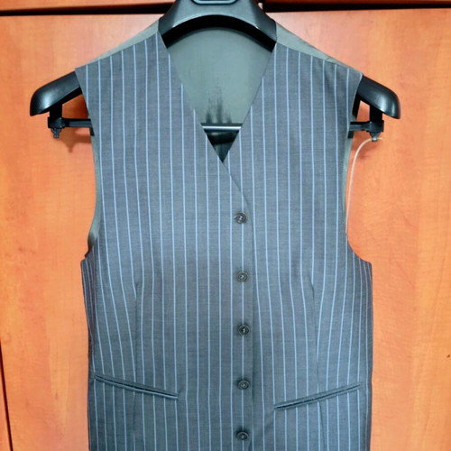 Prince Oliver three-piece suit, gray pinstripe