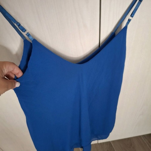 Women’s blue blouse medium used with adjustable straps