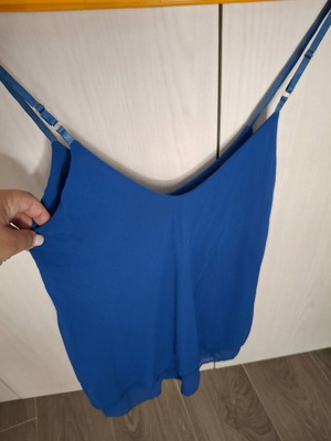 Women’s blue blouse medium used with adjustable straps