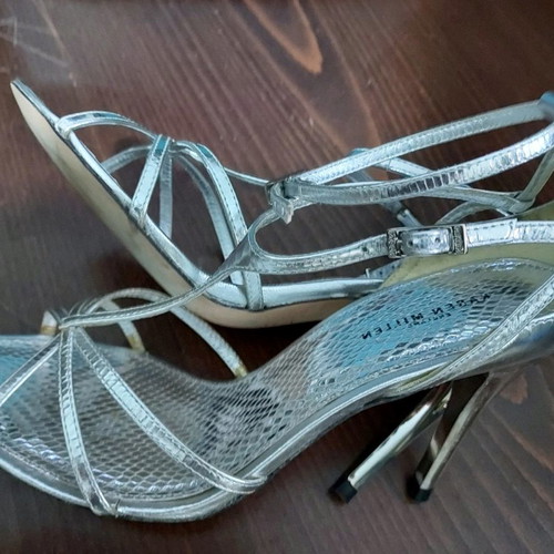 Παπούτσια Karen Millen ασημί μεταχειρισμένα, μέγεθος 38