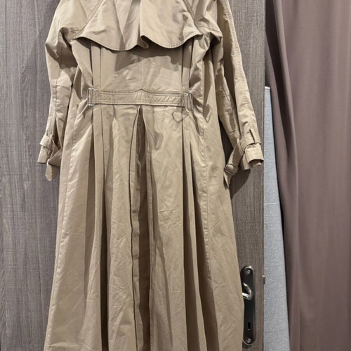 Cotton gabardine coat S like new, beige, oversized