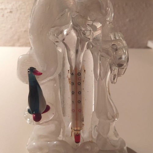 Bohemian Crystal Arctic Landscape like new, vintage item from Czechia