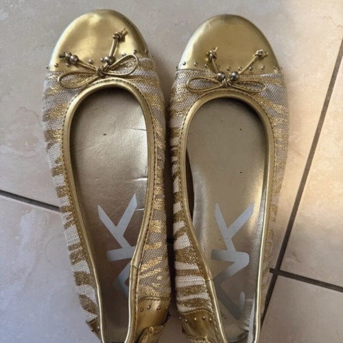 Anne Klein Gold Ballerinas Like New Size 38
