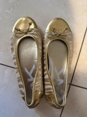 Anne Klein Gold Ballerinas Like New Size 38