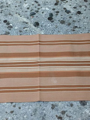 Brown striped runner rug like new, 2m x 0.67m