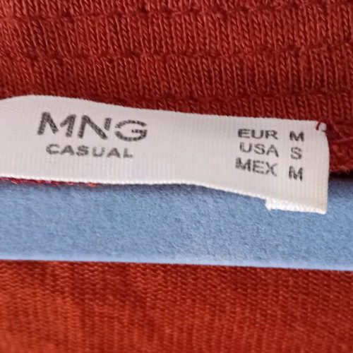 Mango brown terracotta thin women's sweater blouse size M like new