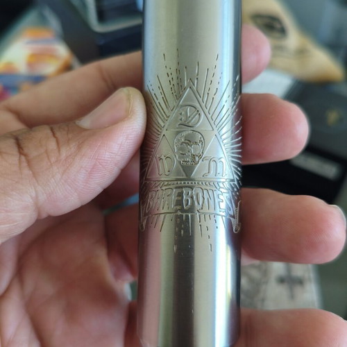 Deathwish Modz mechanical mod set used with Crossbones Mod and Unholy RDA