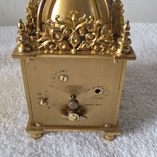 Swiza rare model small table clock like new, ca 1960