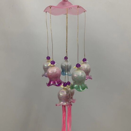 Balcony decoration with glass bells that make sound new
