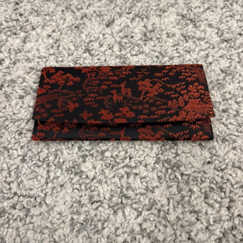 Vintage Japanese Brocade Fabric Wallet Clutch like new