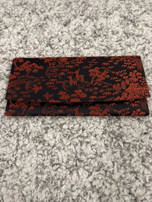 Vintage Japanese Brocade Fabric Wallet Clutch like new