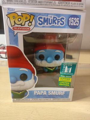 Papa Smurf Funko Pop D1 Release used with day one sticker