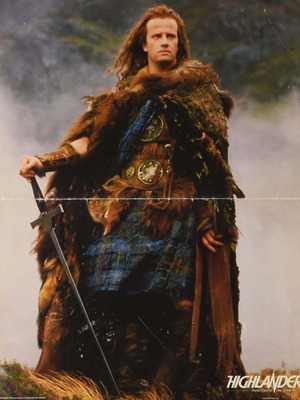 Highlander Connor MacLeod original movie poster 1986 used