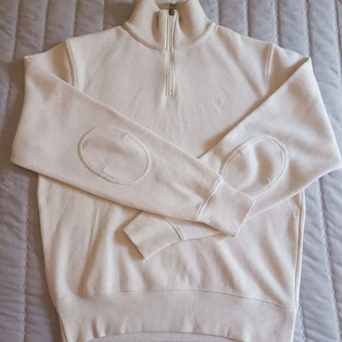 Gant Unisex Long-Sleeve Sweater with Zipper Medium Used, White