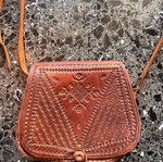 Leather shoulder bag brown like new