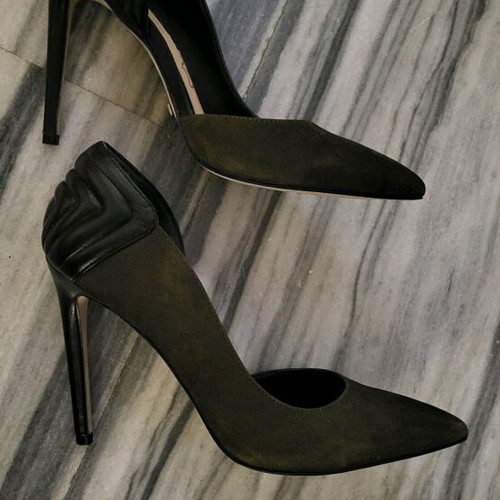 Buffalo London shoes green velvet pumps new size 39