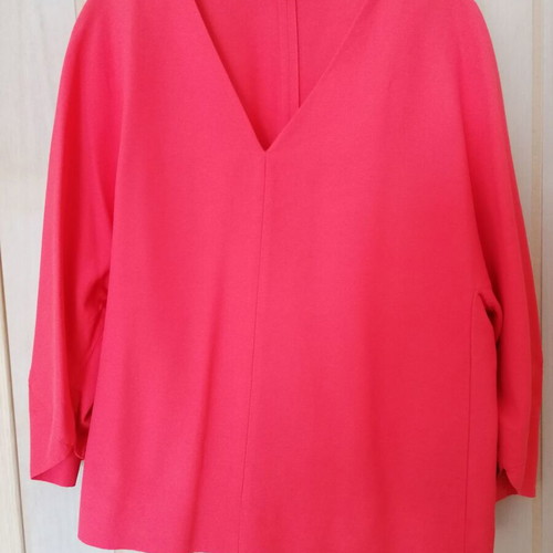 Cos blouse XL new, bright coral with 3/4 sleeve