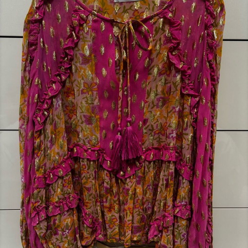 Miss June shirt like new, pink multicolor, size M