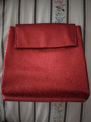 Red backpack bag unused