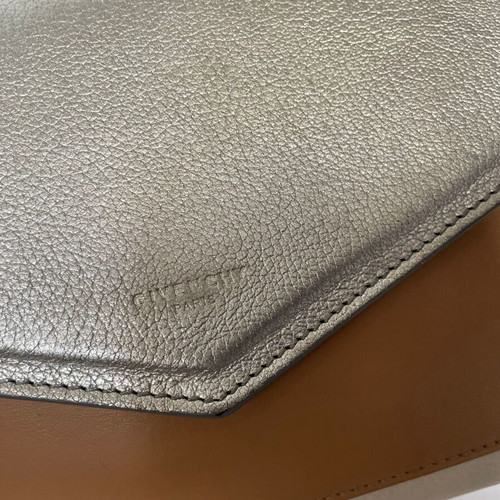 Givenchy Duetto Crossbody Bag like new, beige and silver leather