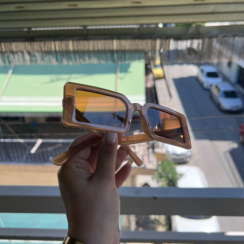 Y2K slim sunglasses set of 2 nude and transparent like new