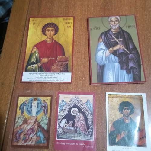 Religious icons like new, pack of 5 with saints
