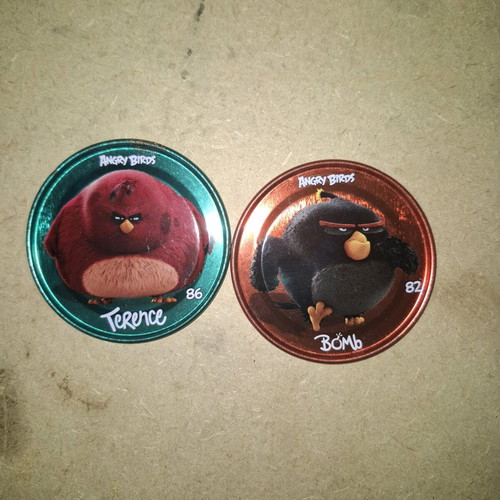 Angry Birds used Chipicao caps, set of 2 pieces
