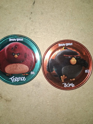 Angry Birds used Chipicao caps, set of 2 pieces