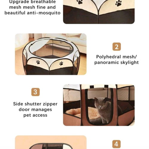 Oxford fabric octagonal pet bed new, grey