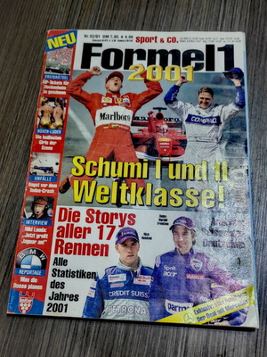 Michael Schumacher Formula 1 Posters and 2001 German Magazine like new