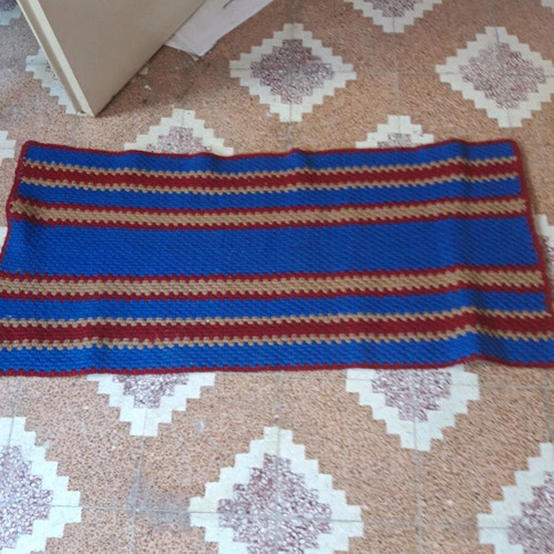 Rug used handmade 89cm x 41cm