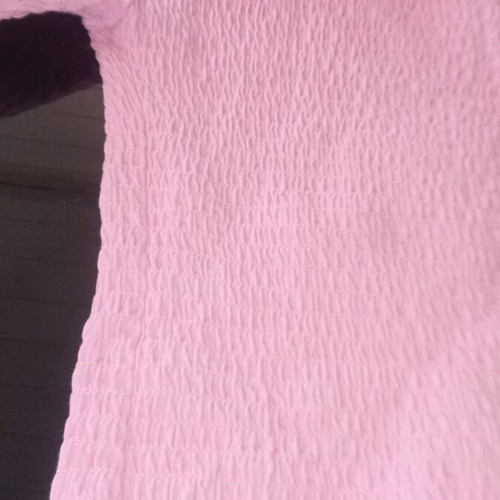 H&M smocked top used, cotton, pink