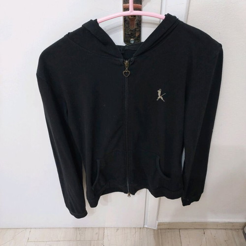 Sports jacket with hood like new, black