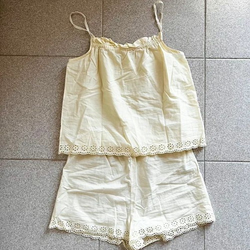 Zara summer pajama set used, yellow, size 13-14