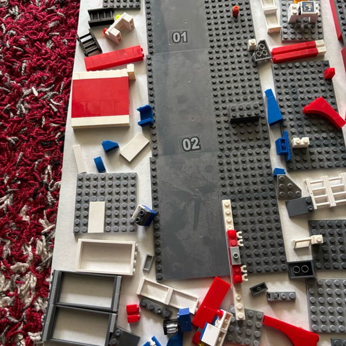 Various vehicles and parts from compatible blocks used