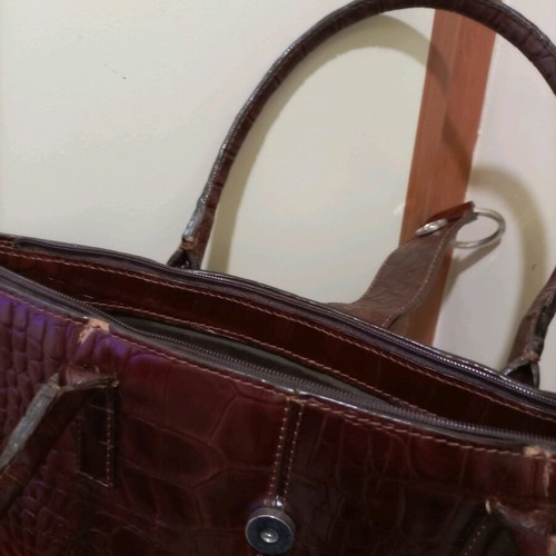 Pack of two used bags black and brown with zipper
