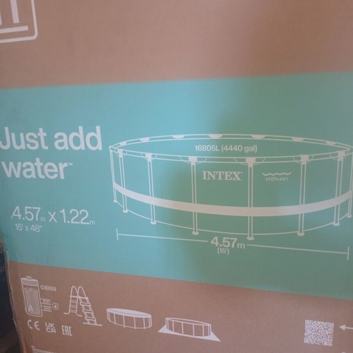 Intex Above Ground Pool with Filter, Ladder, and Groundsheet