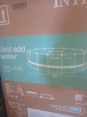 Intex Above Ground Pool with Filter, Ladder, and Groundsheet