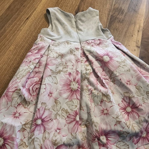 Mandarino dress like new, beige and pink, 98 cm
