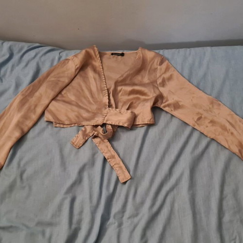 Satin set used, beige, size M