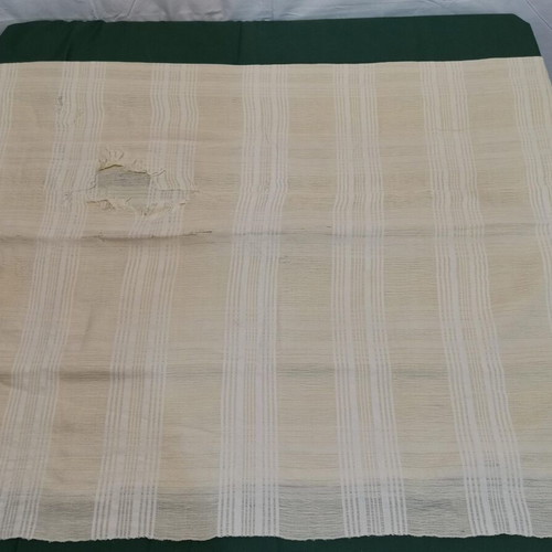 Woven wool bed sheet used, vintage 1930 era