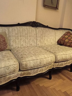 Vintage wooden living room set from the 1970s used