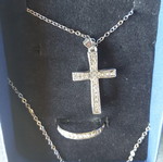 Cross and ring set fo bijoux used