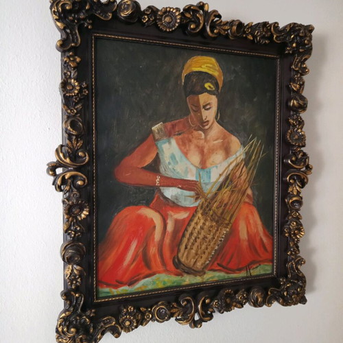 Signed painting like new in wooden frame from the 1970s