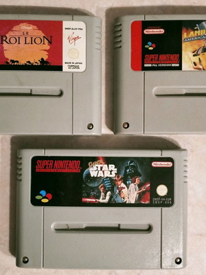 Super Nintendo games μεταχειρισμένα, Super Star Wars, Lion King, Lamborghini American Challenge