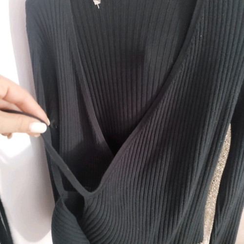 Wrap cardigan L black like new
