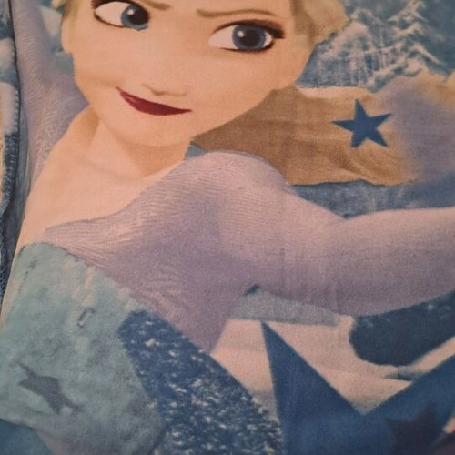 Frozen fleece blanket used