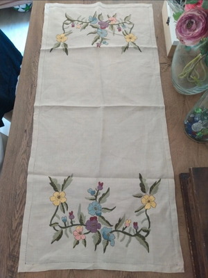 Handmade embroidered table runner