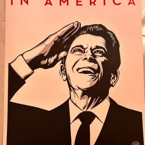 Shepard Fairey It's Mourning In America signed limited edition print