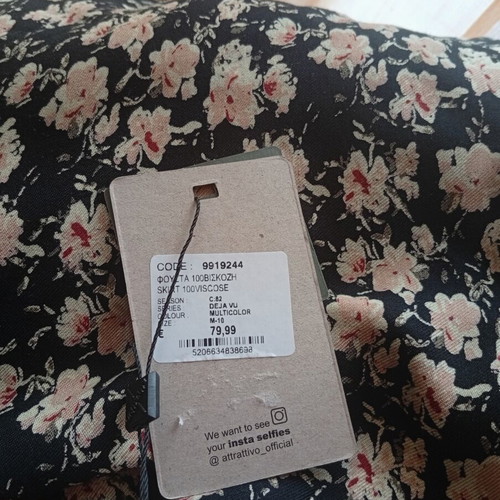 Attrattivo long skirt new, size M, black multicolor